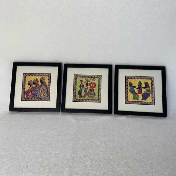 Sandi Carpenter African Ethnic Cultural 10”x10” Framed Prints Jammin Art